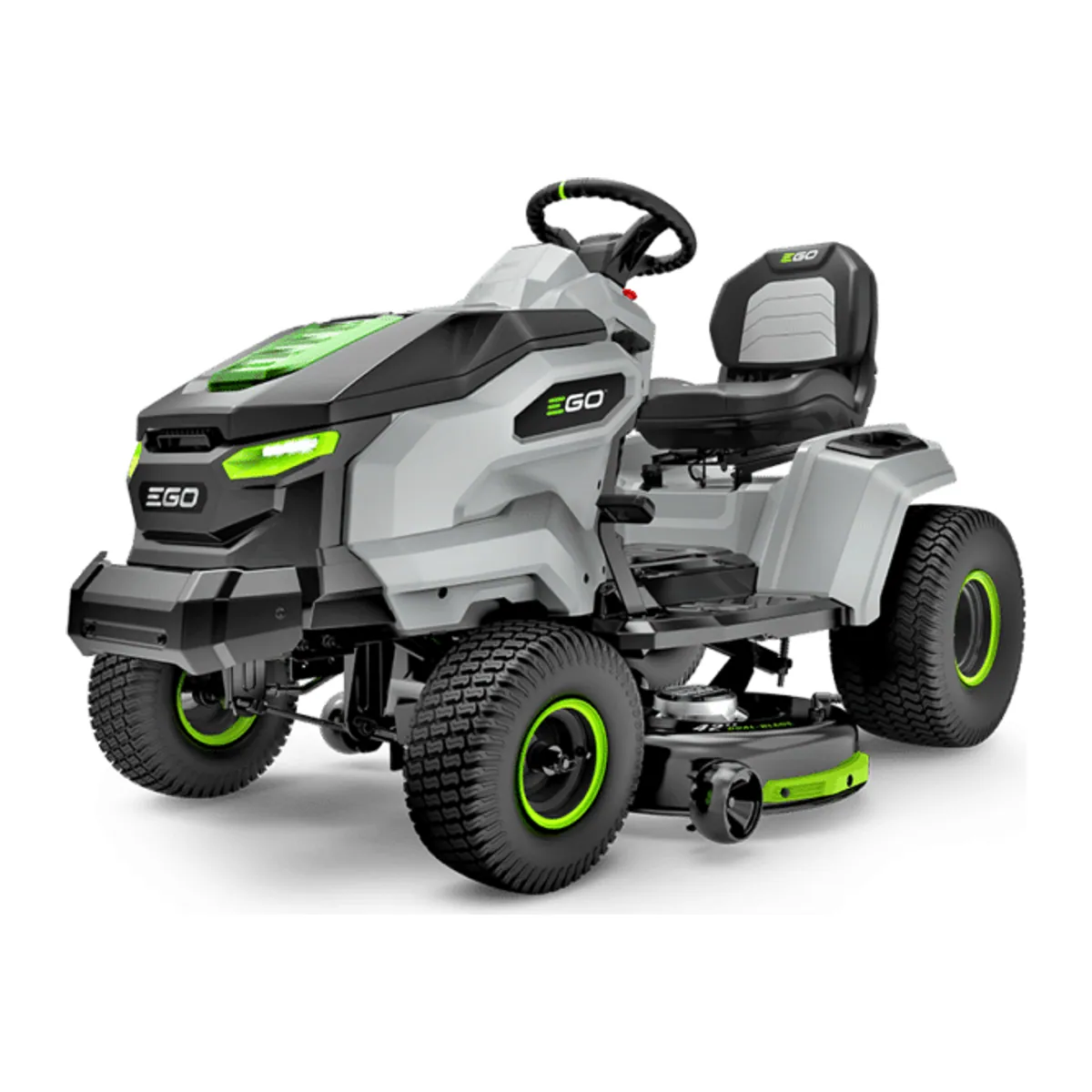EGO Power + TR4200E Oldalkidobós fűnyíró traktor